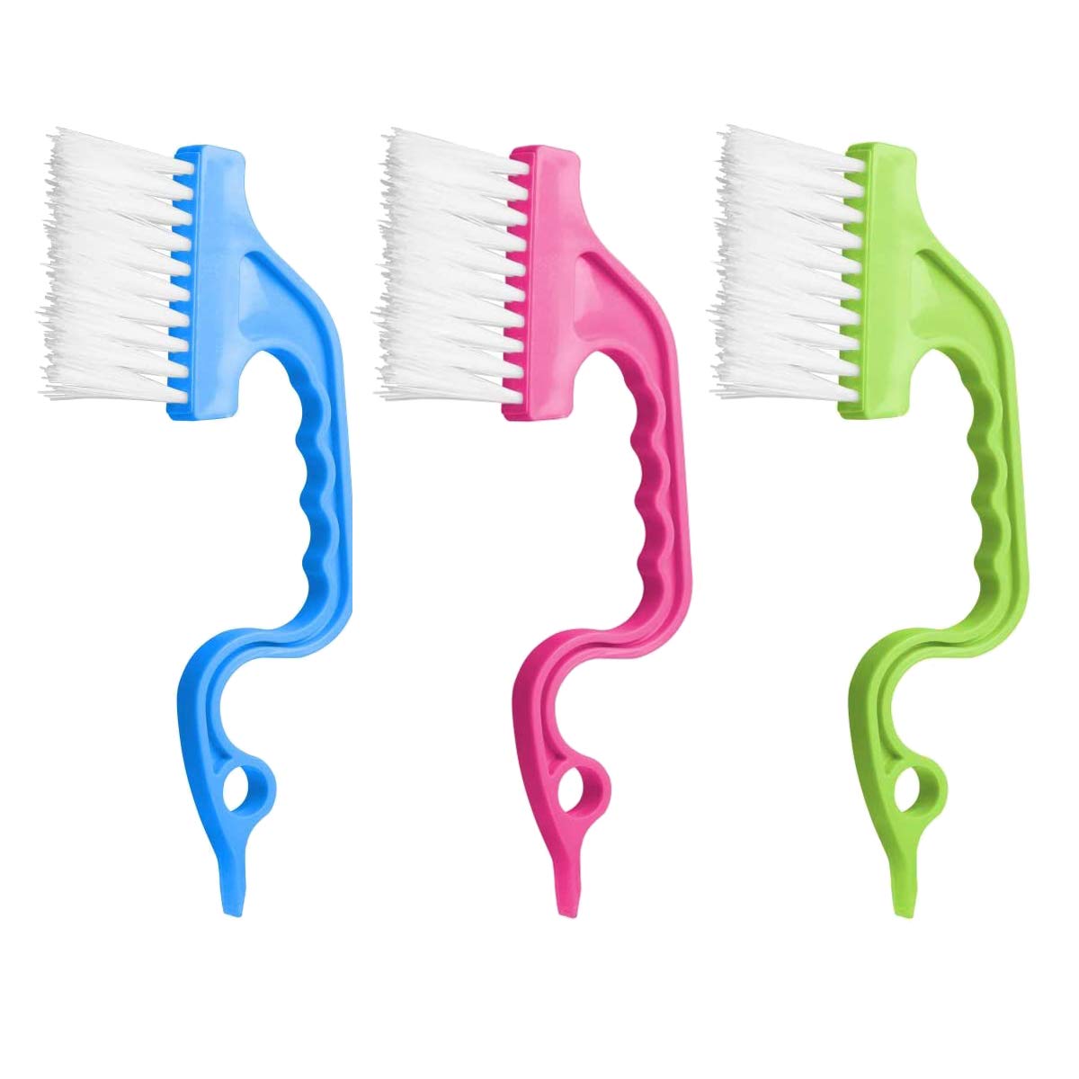 Juhonnz Blue,Green,Red Groove Gap Cleaning Brush,3 Pcs Kitchen Cleaning Tools Mini Corner Cleanings Tool Hand-Held Shower Door Gap Cleaner For Window Blinds Sliding Door Track Gaps Corner Cleaner Brush Keyboard