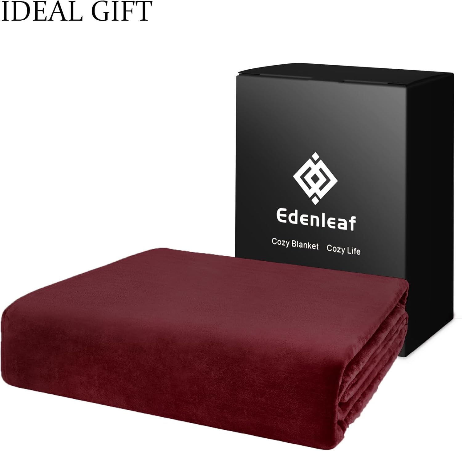 Big Oversized Extra Large Blanket, Huge Fleece 10'x10' Blanket, California King Warm Companion for Whole Family, Bed, Sofa, Couch, Travel, Camping 120x120 Wine - Image 6