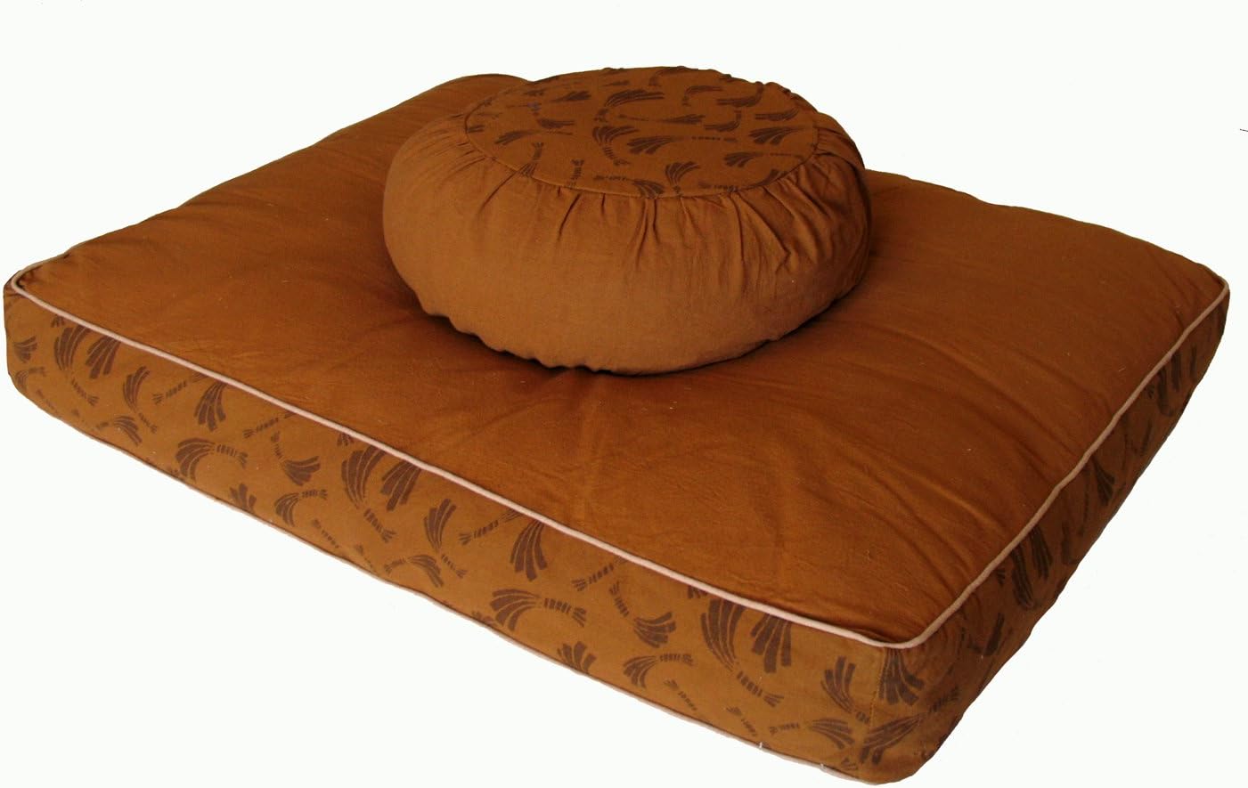 Zafu/Zabuton Meditation Cushion Set Prewashed Cotton Cinnamon Everything Else