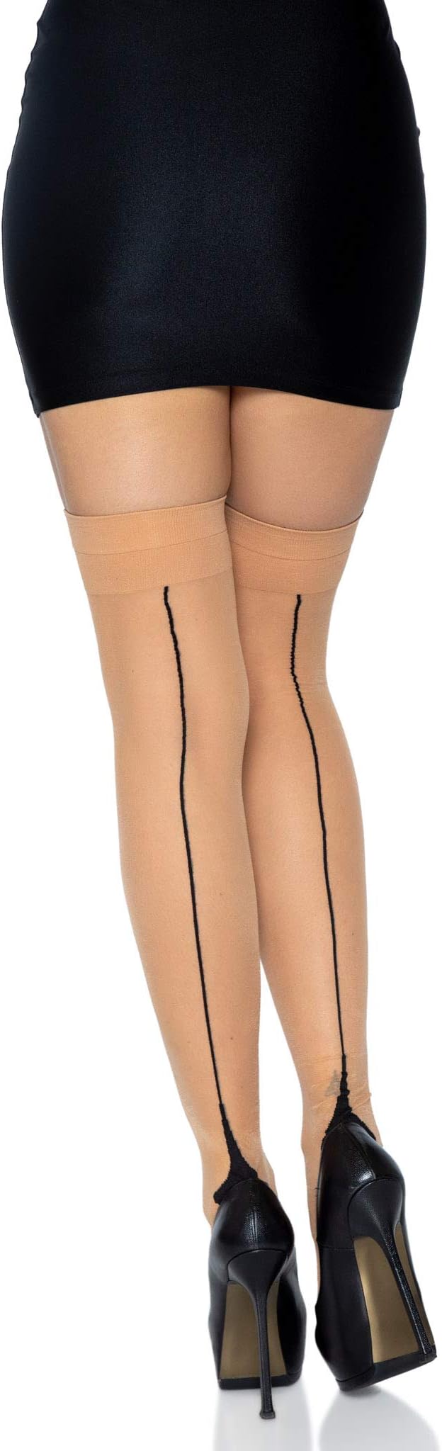 Leg Avenue Women's Cuban Heel Backseam Stockings Hosiery