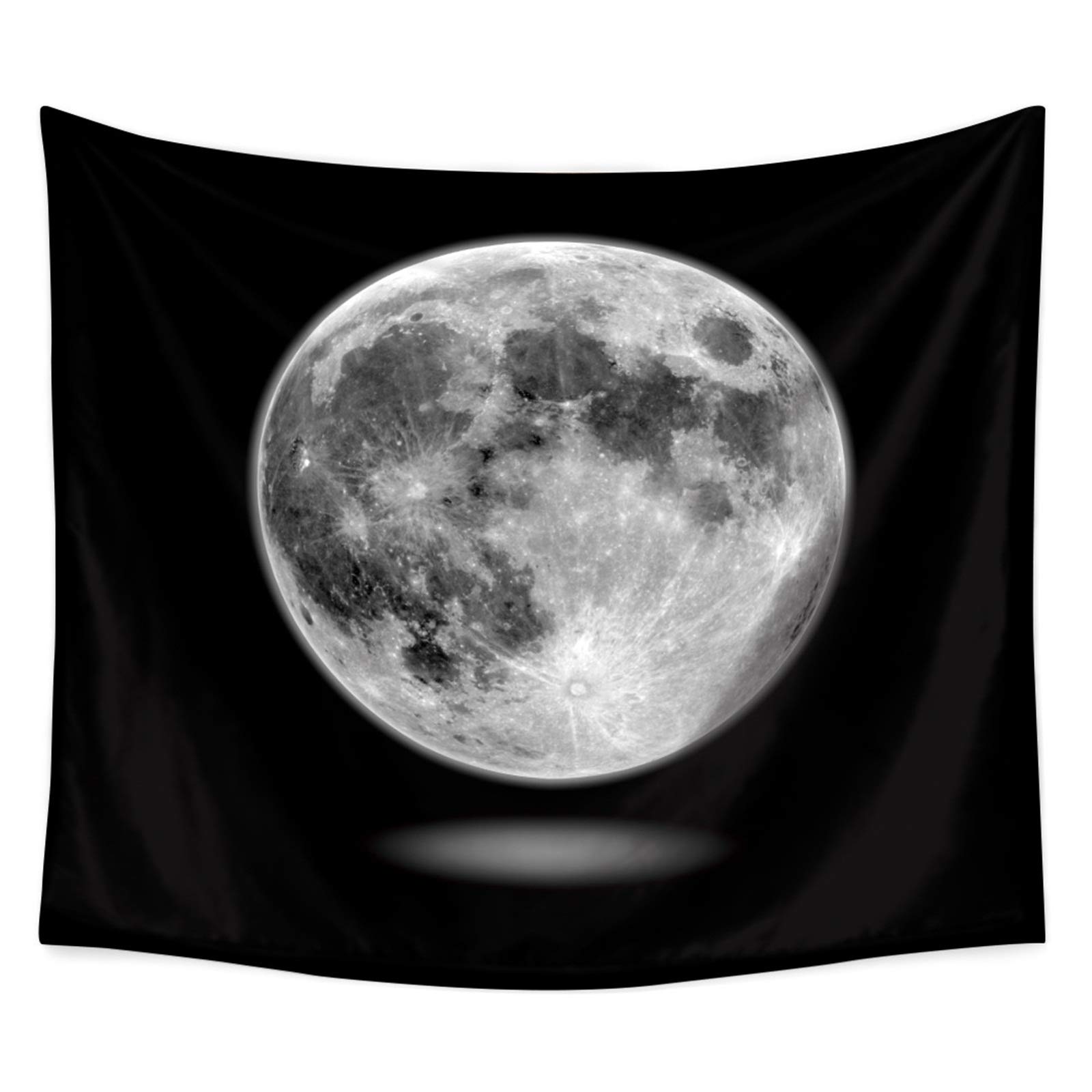 Tapisserie murale lune noire grand format imprimé haute définition style vintage B