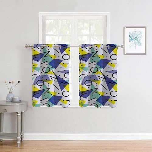 Miniatura 3 de Cortinas para Sala Elegantes Modernas Modernas Puertas de acordeón plegables cortas con ojales para armarios, cortinas bohemias de 85 pulgadas de