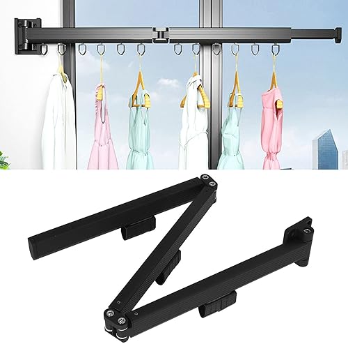 Miniatura 5 de Perchero de secado de ropa, colgador de ropa retráctil para lavandería, balcón