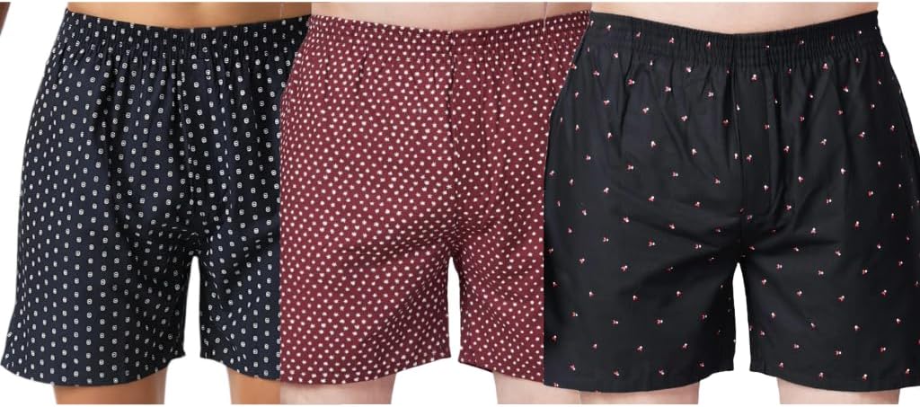 Men's Cotton Printed Regular Fit Innerwear Boxer Shorts | Comfortable Soft Innerwear Boxer for Daily Use