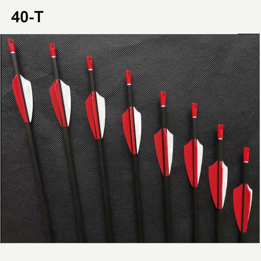 12 Frecce Carbonio KESHES Per Arco - 76 Cm Per Compound E Ricurvo, Punta E Cocca Removibili - Foto 6