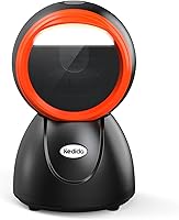 Vista 1 de Escáner de código de barras omnidireccional automático 1D 2D de escritorio, lector de código de barras QR con cable USB manos libres, escáner