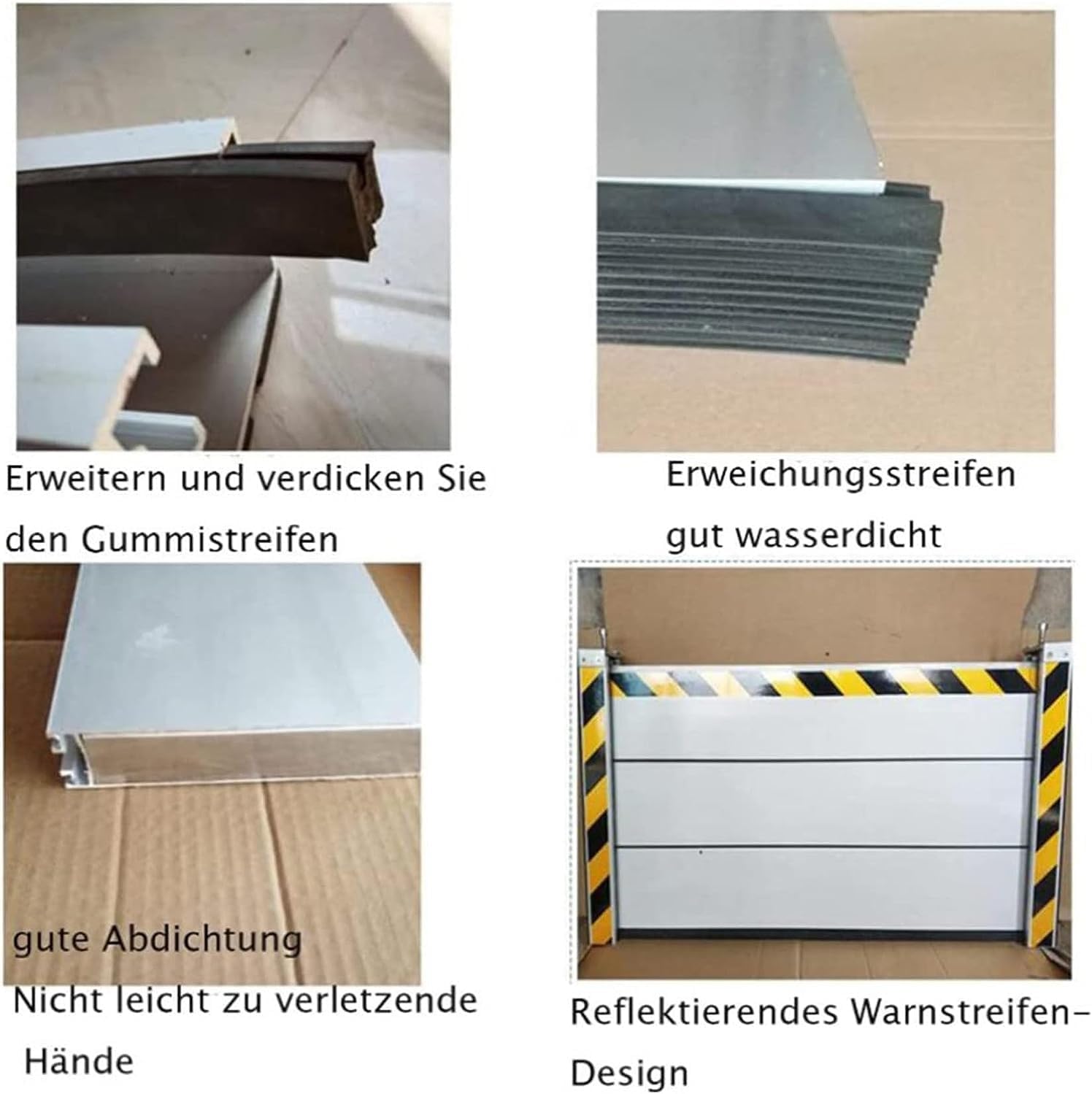 Aluminum Alloy Flood Barriers for Home Baffle with Reflective Warning Strip, Vertical Detachable Reusable Flood Barrier for Garage Entrance, Door (Size : 100 * 60cm)