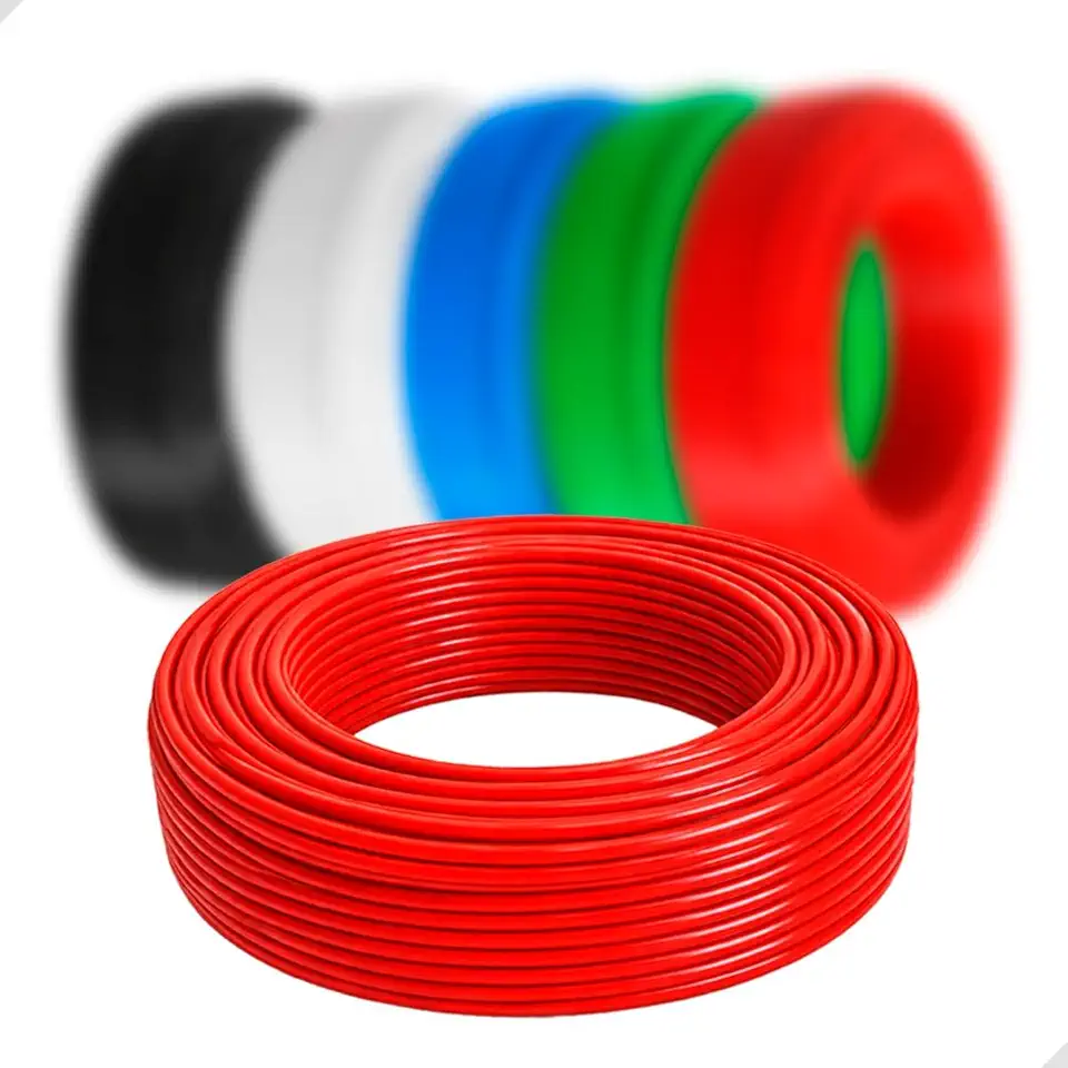 Rolo de Fio 1,5mm, Super Flexível Em Alucobre, para Instalações Elétricas Automotivas e Residenciais Cabo Resistente Durável Isolamento Seguro 50 Metros (Vermelho)