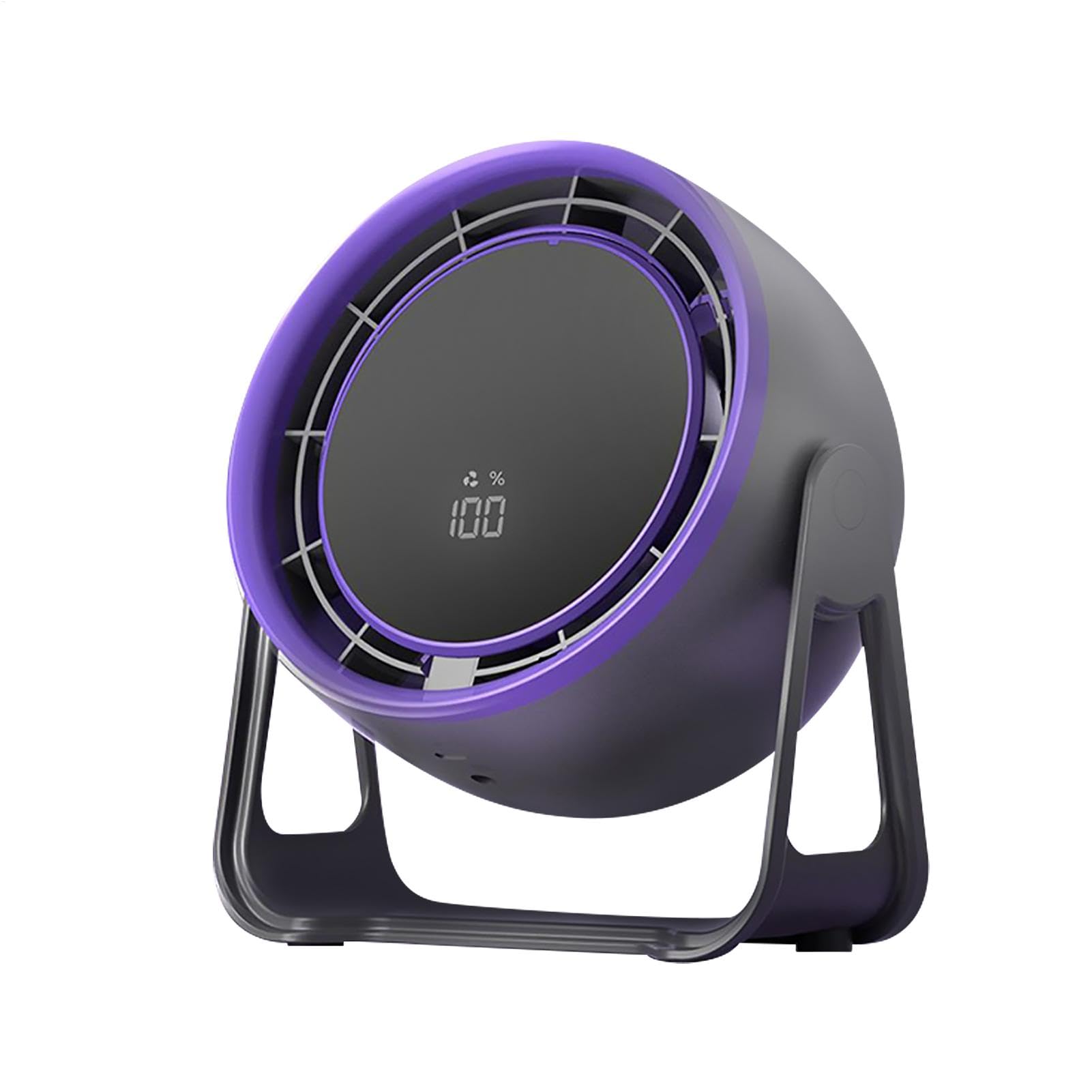 Petit ventilateur de bureau rechargeable LED avec 100 vitesses réglables pour salon