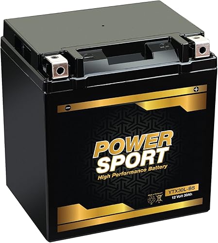 Batería de motocicleta ExpertPower YTX30L-BS, 12V 30Ah, sellada de fábrica, sin mantenimiento, tecnología SLAAGM, 300 CCA, alta tasa de descarga,