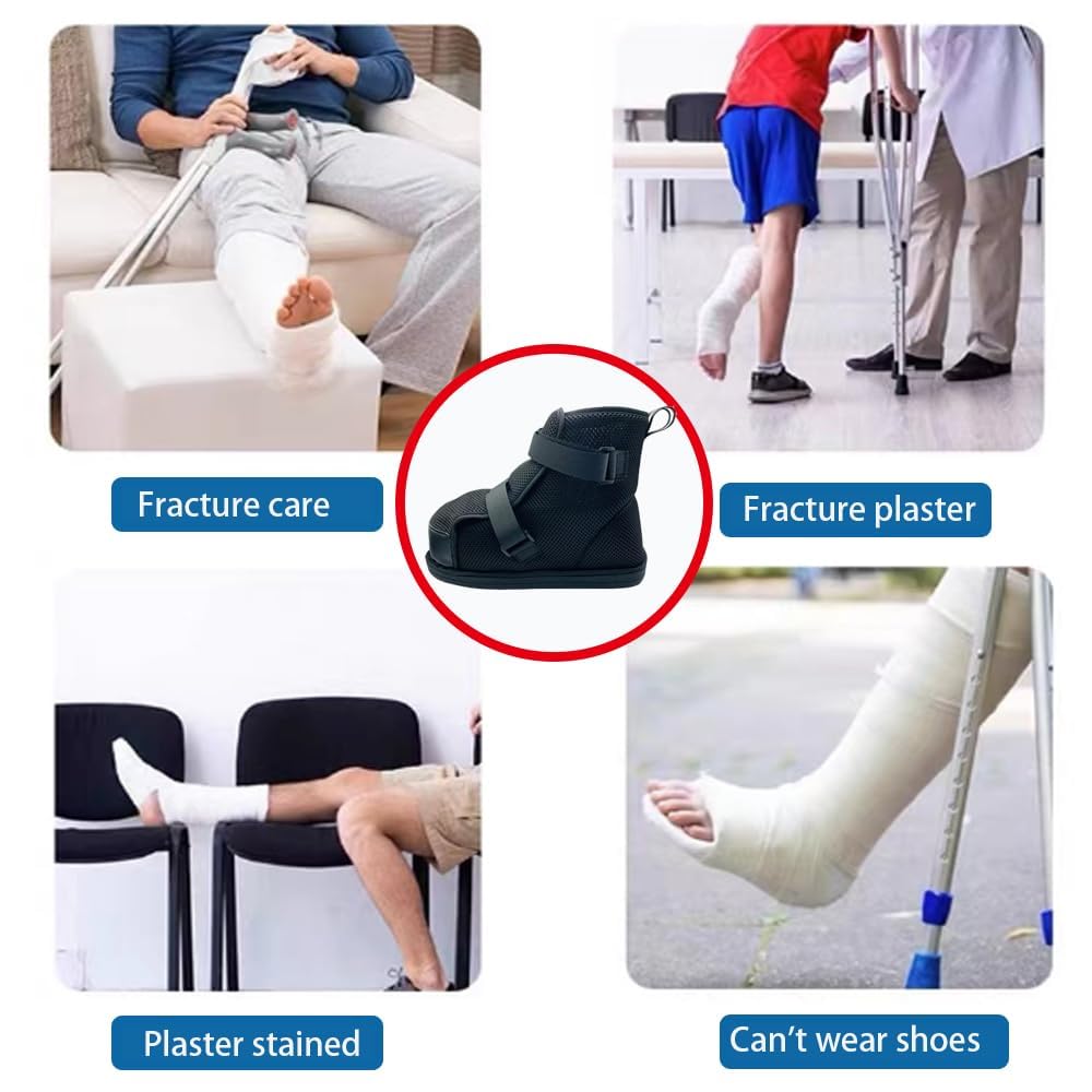 Scarponi da Passeggio Regolabili Copriscarpe per Recupero, Scarpe Post operatorie Traspiranti, Stivale Medico con Velcro, Scarpa Ortopedica per Post-operatorio,XL