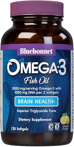 Miniatura 9 de BlueBonnet Nutrition Omega-3 cápsulas blandas de fórmula cerebral, 60 unidades