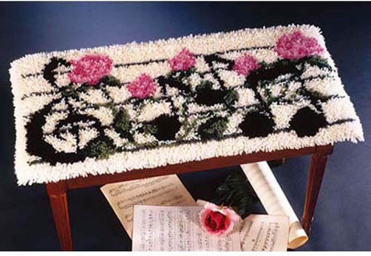 Herrschners SingAlong Piano Bench Cover Latch Hook Kit