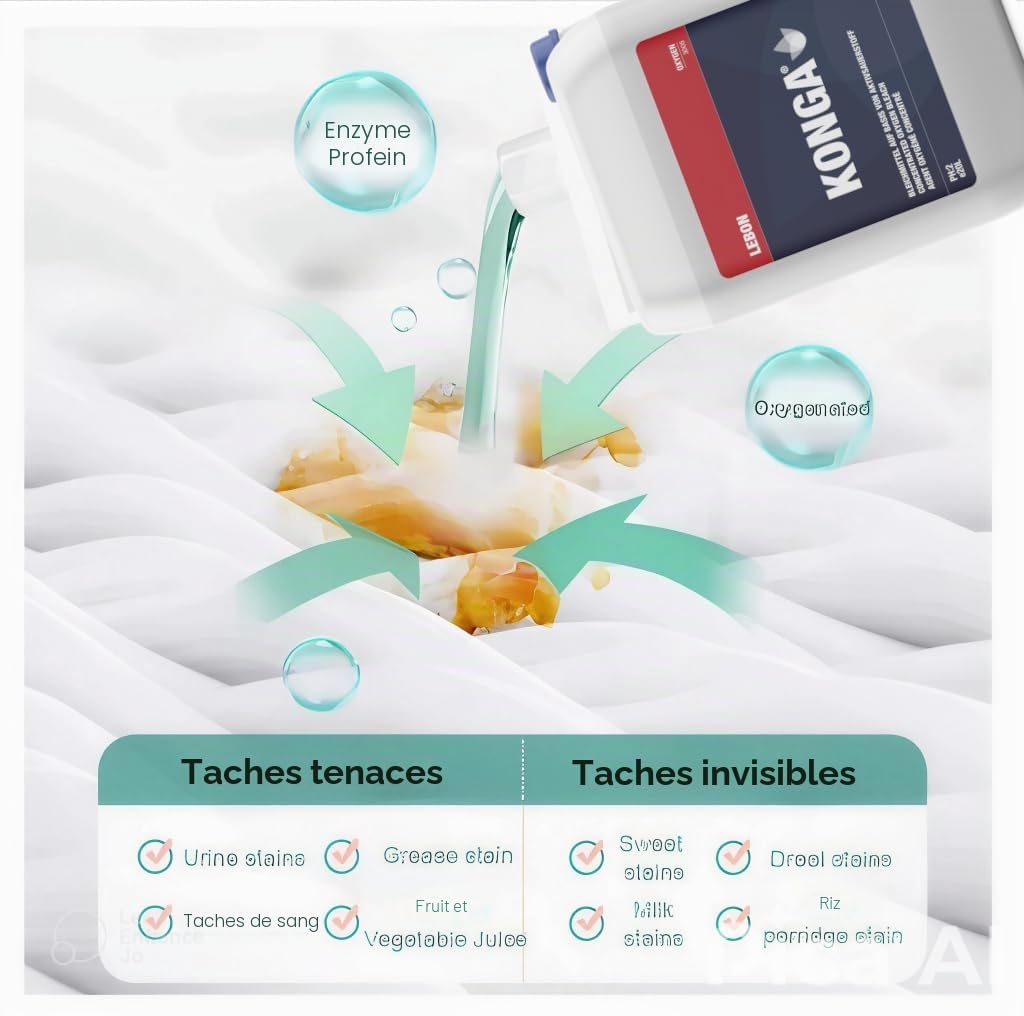 Konga Oxygen - Blanchiment à l'oxygène sans chlore - Détachant concentré et éclaircissant pour le linge (20 L)