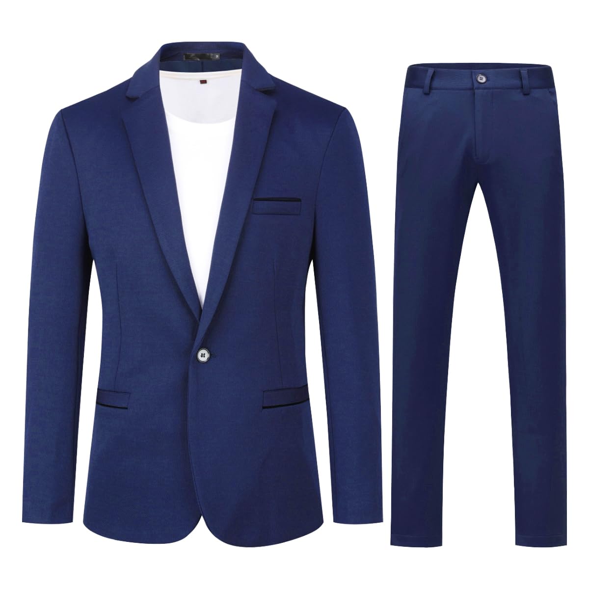 Allthemen Abito da Uomo 2 Pezzi Completo da Uomo Slim Fit Abito da Sposa con Un Bottone Elegante