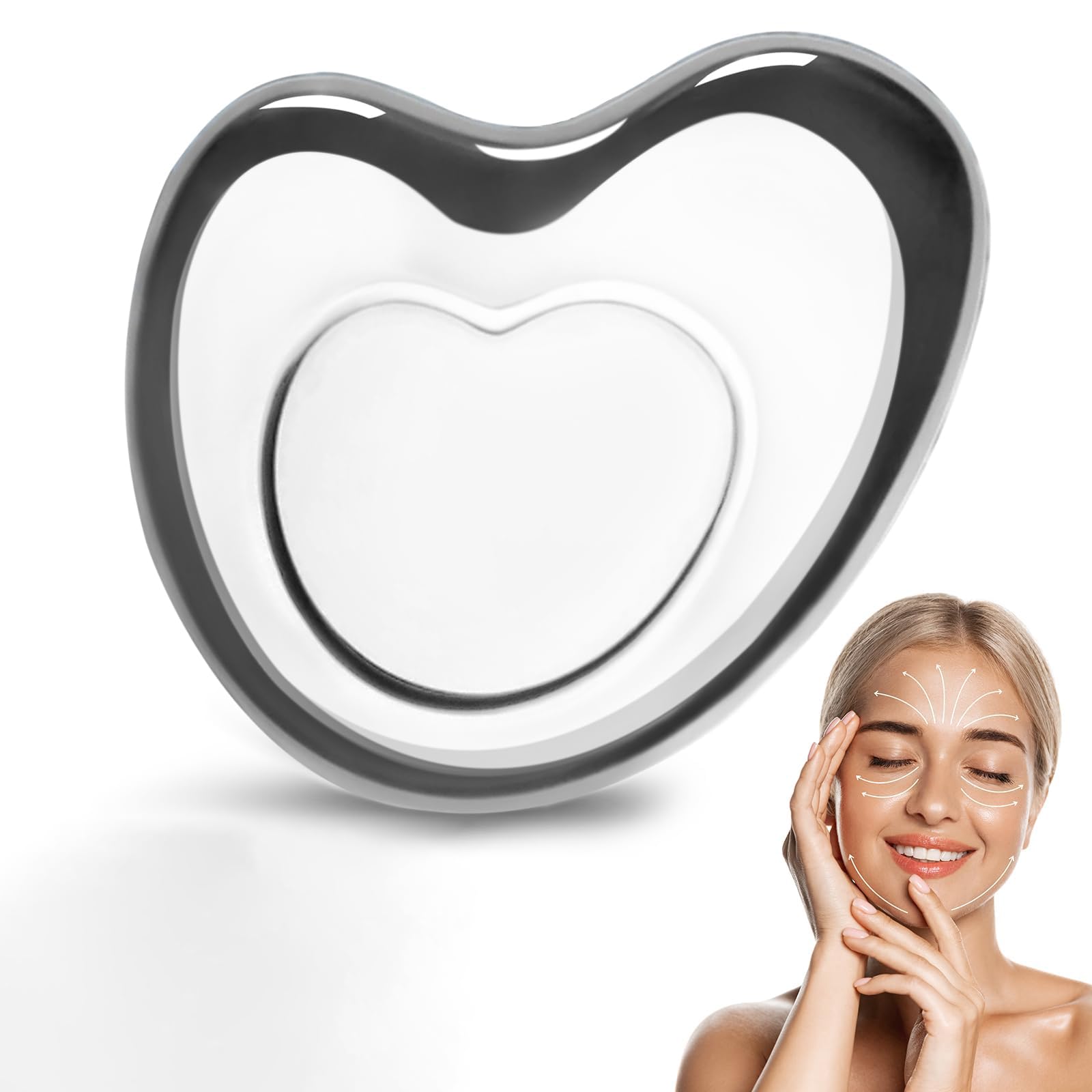 Upgraded Stainless Steel Gua Sha - Facial Tools for Skin Care, Face and Eye Massage Cold Compress Stick,Jawline Sculpting and Lymphatic Drainage Massager - Anti-Aging, Wrinkles and Face Lifting