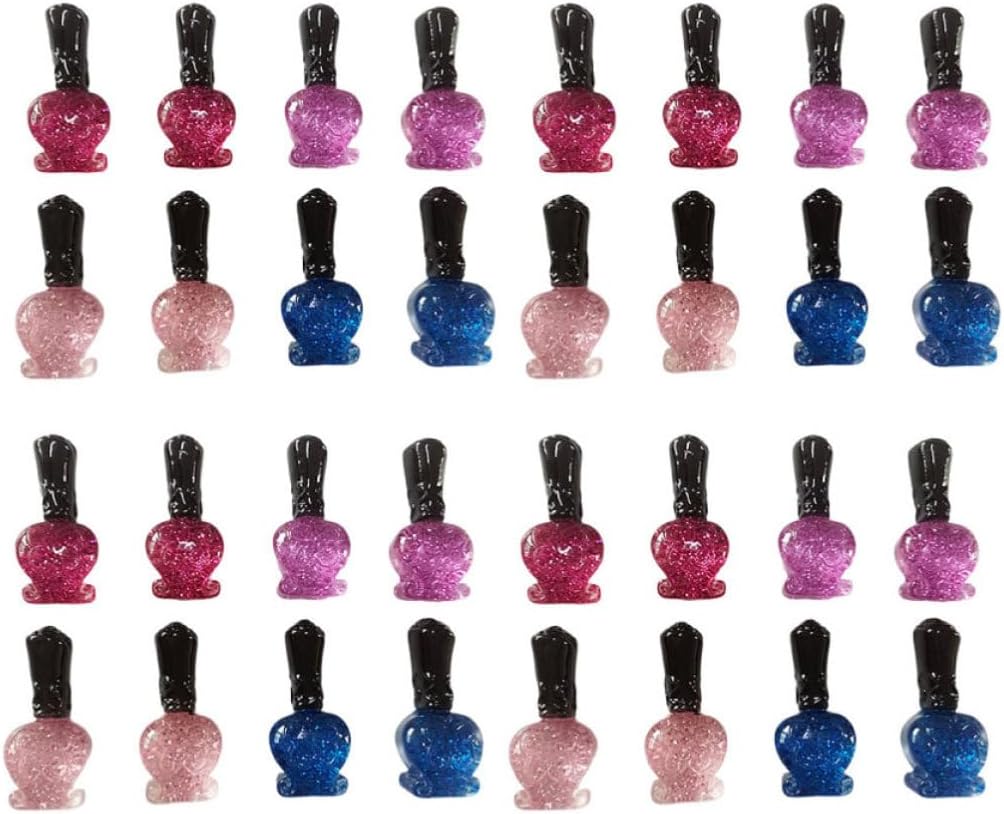 GANAZONO Nail Polish Phone Case Craft Supplies Simulated Nail Polish Decorations Decor Ladies, 40pcs DIY Phone Shell Resin Accessory Chic and Stylish for Creative DIY Random Color