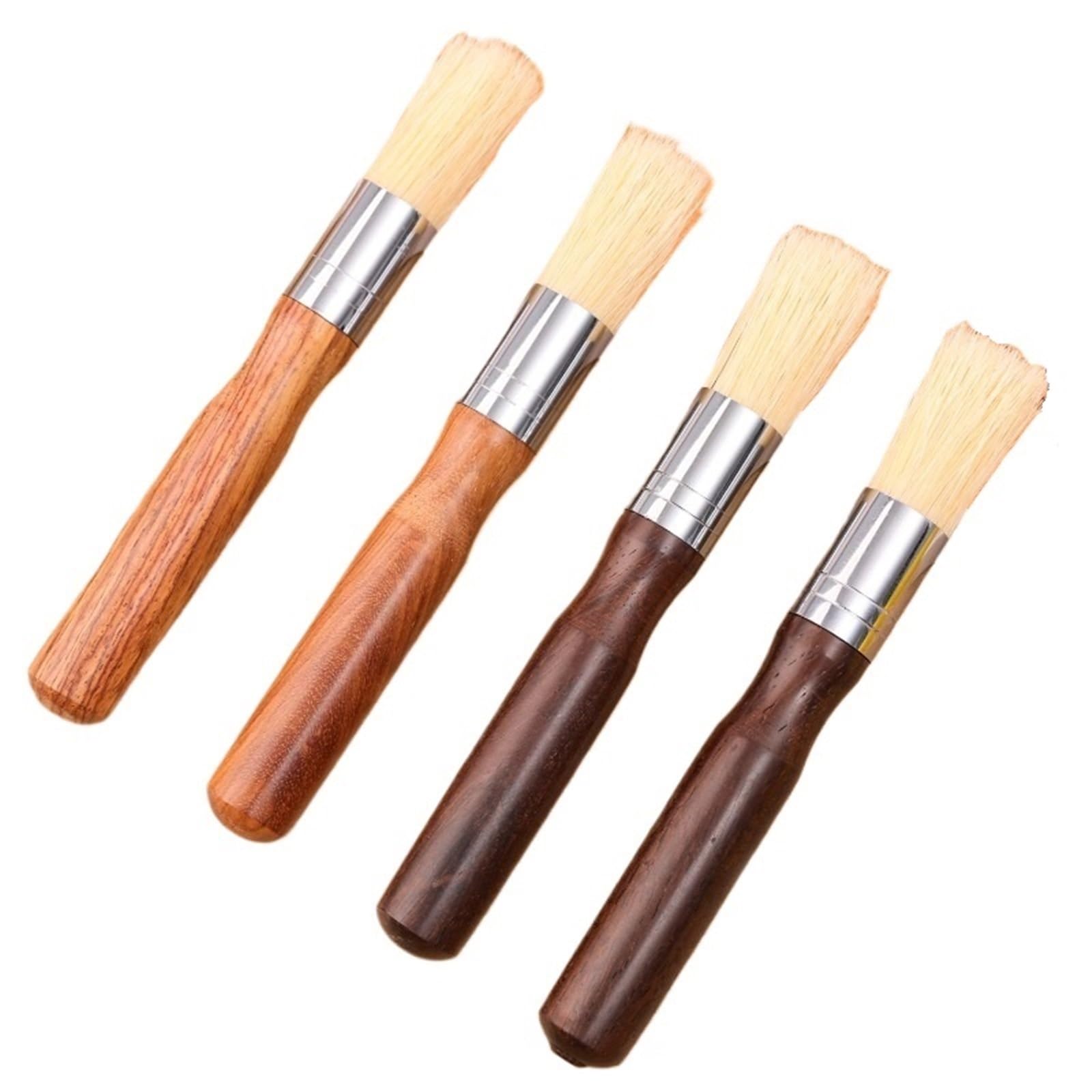 Kaffeereinigungsbürste, Holzbürste mit langem Griff | Weiche Borstenbürste für Mühle und tägliche Küchenreinigung, 1/2/5/10PCS(10PCS-(Dark brown))
