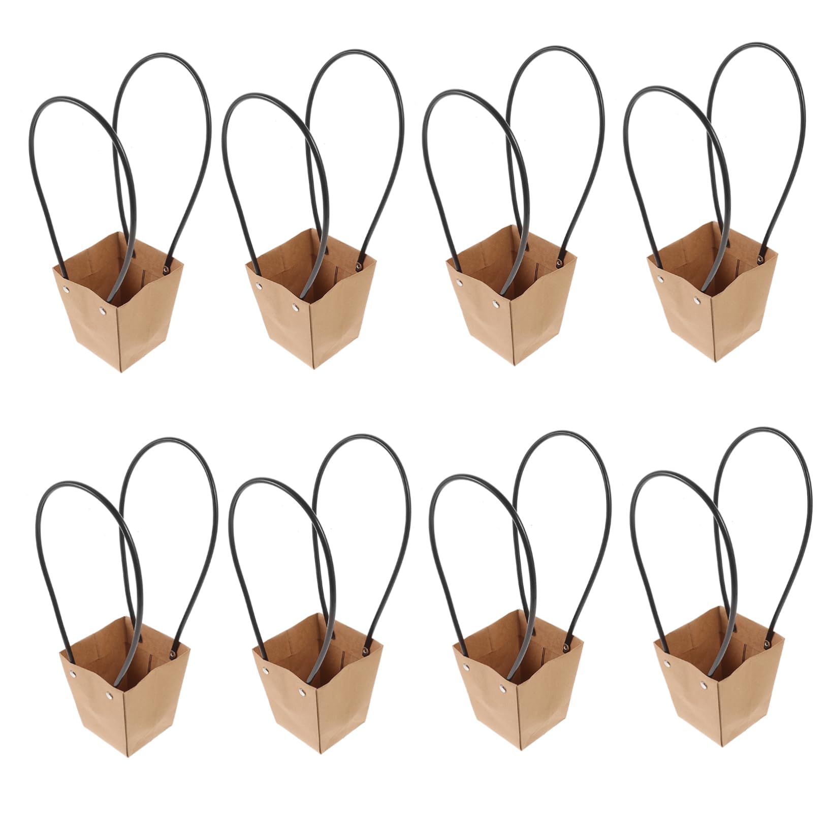 4 Set Sacchetti Kraft Impermeabili Per Bouquet Borse Maneggevoli Per Fiori Materiale Resistente E Stabile Per Confezionare Regali E Fiori Freschi 10 Pezzi*4