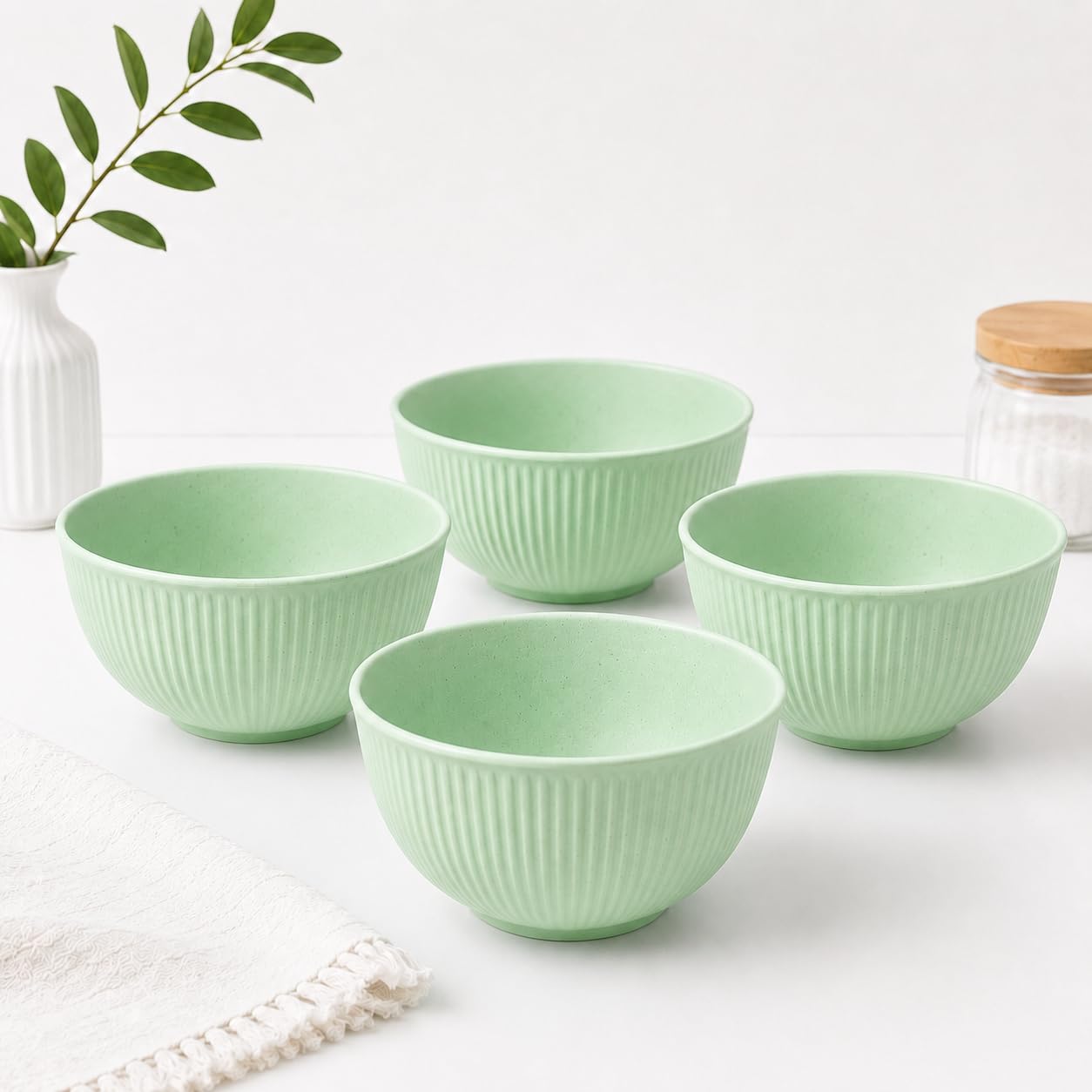 Wheat Straw Dinnerware Set - 4 Piece Multicolor -11 Wheat Straw Dinnerware Set - 4 Piece Multicolor -11