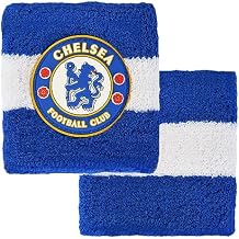 Hy-Pro Officially Licensed Chelsea F.C. Cotton Wristband| Blues, 2 Pack, Sweatband, Kids, Adult, Unisex, Moisture Wicking Sweat Bands, Football, Running, Sports, Gym, Tennis, Exercise