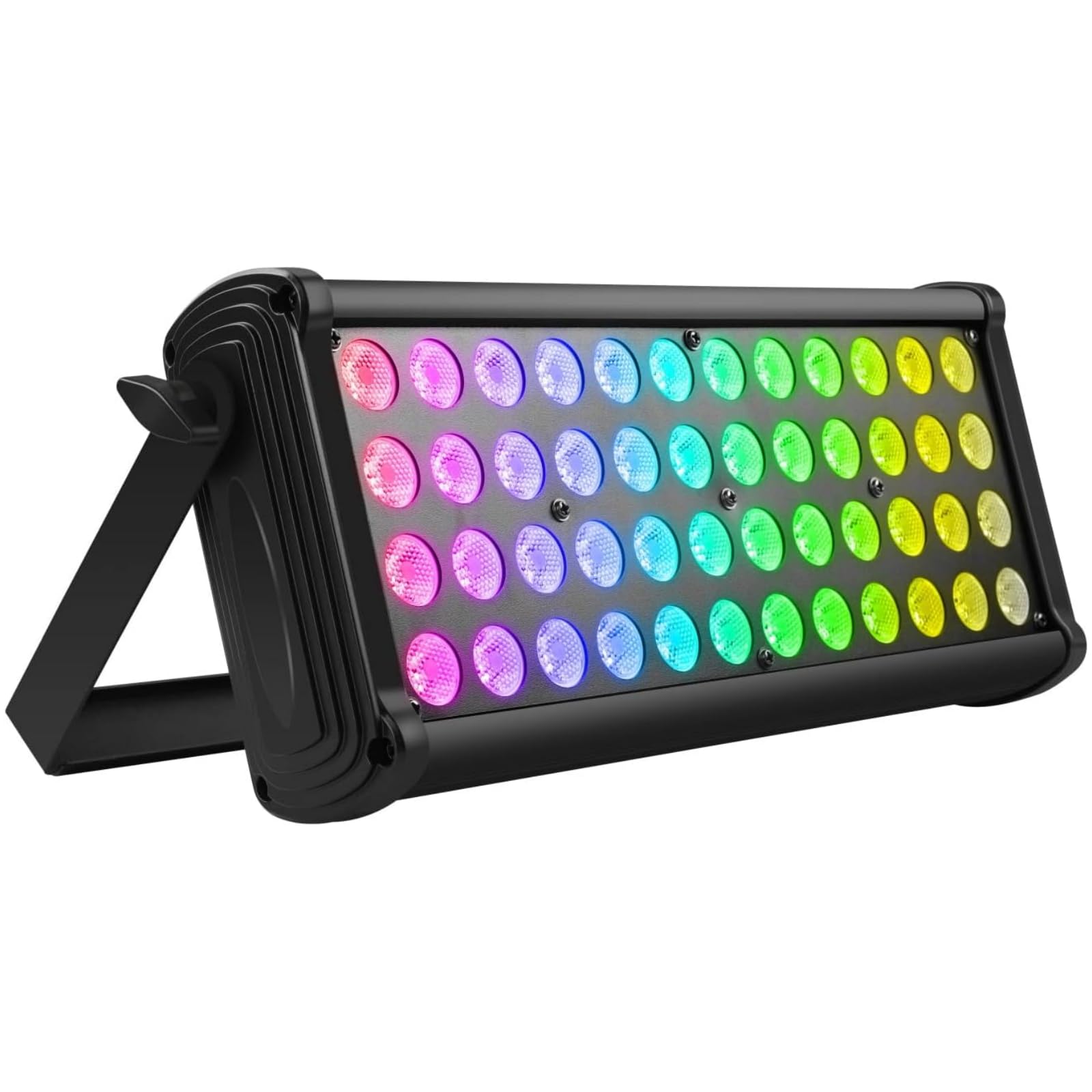 Wallwasher Partylicht, 48 LEDs RGB 3 in 1 Bühnenlicht dmx512 DJ Licht Farbmischung Regenbogen Effekt Gebäudebeleuchtung Außenwandleuchte für Bar, Disco, Hochzeit, Party, Weihnachten