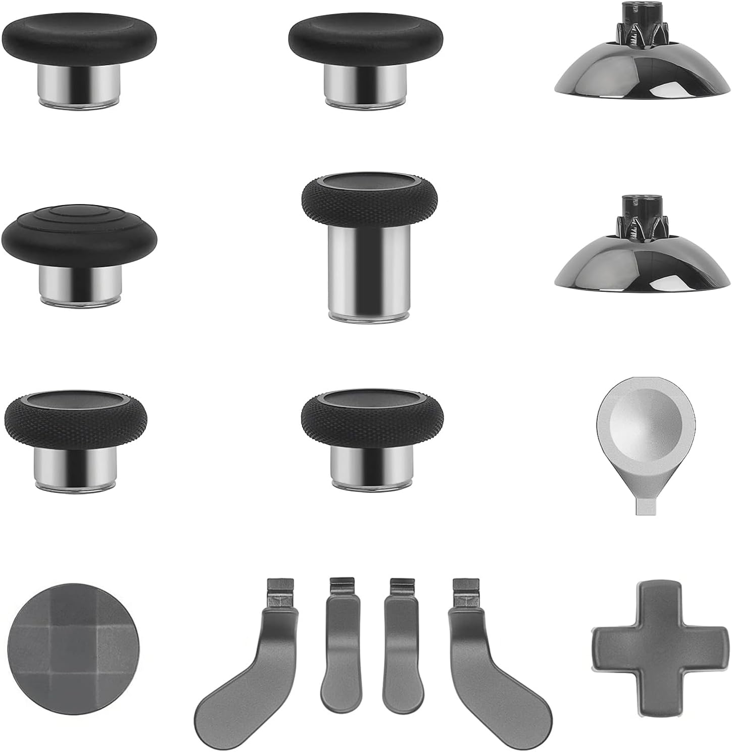15 in 1 Accessories Replacement Buttons Kit for Xbox Elite Controller Series 2,Includes 6 Metal Magnetic Thumbsticks,4 Paddles, 2 D-Pads, 2 Thumbstick Bases, 1 Adjustment Tool (Model 1797)
