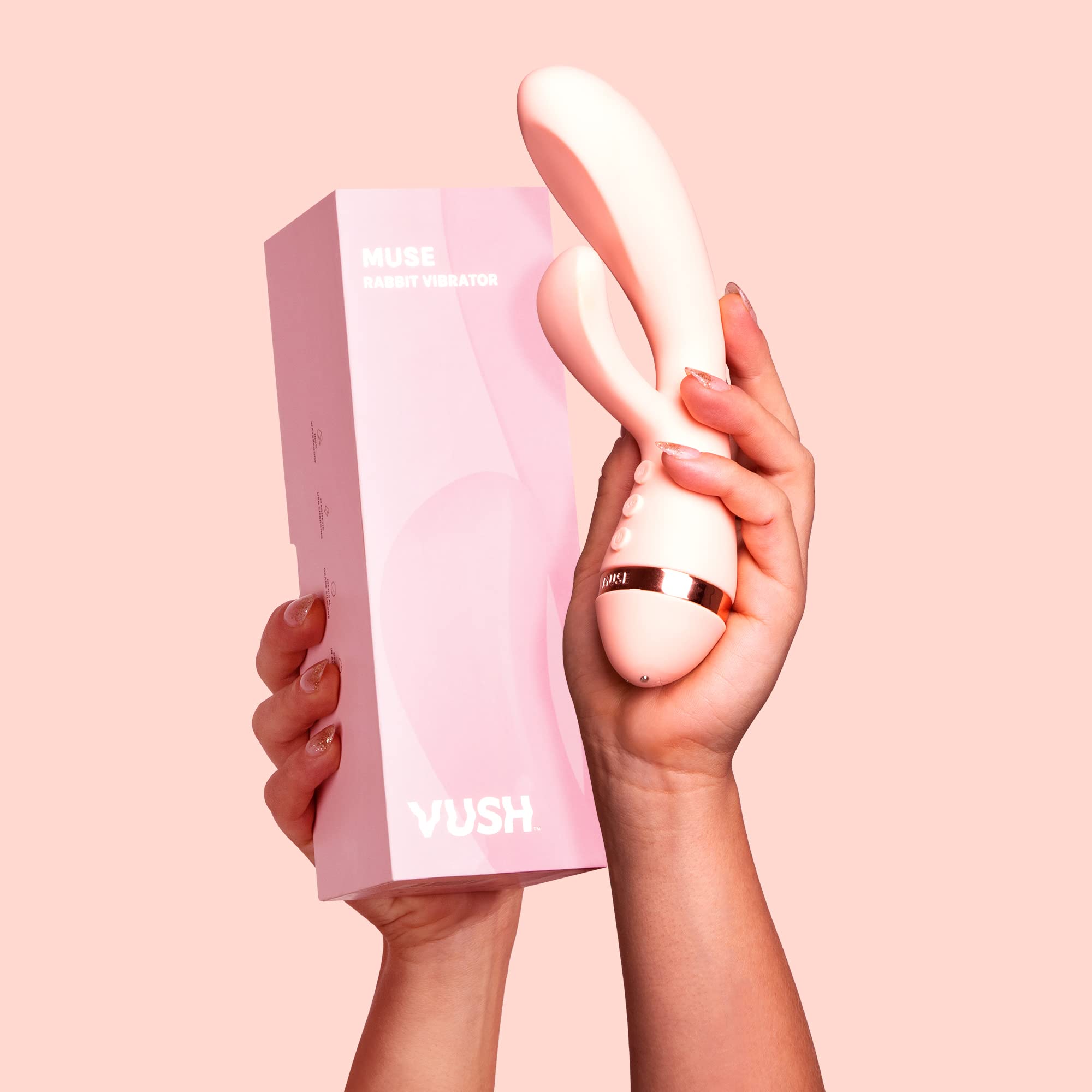 VUSH 'Muse' Vibratori di coniglio per le donne; Giocattoli sessuali per adulti premium per ogni corpo e ogni bambino