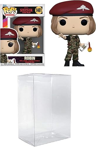 Funko Pop! TV: Stranger Things Temporada 4 - Robin con cóctel (común) incluido con un protector de ático de Byron