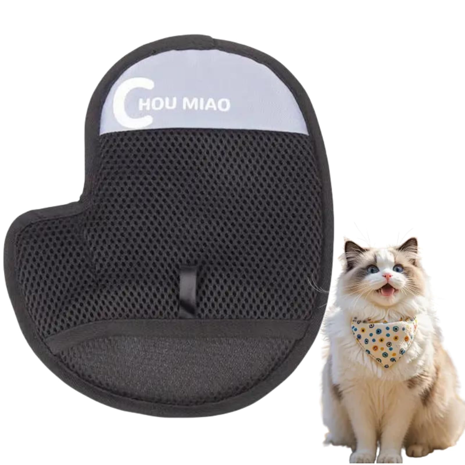 Mubuni Double Sided Pet Grooming Gloves, Hands on Pet Hair Removal Glove, Cat & Dog Hair Remover