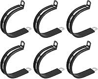 Vista 49 de uxcell Abrazadera de cable de 1-1/32 pulgadas (1.024 in) abrazadera de cable de acero inoxidable 304 Abrazadera aislada acolchada en forma de R