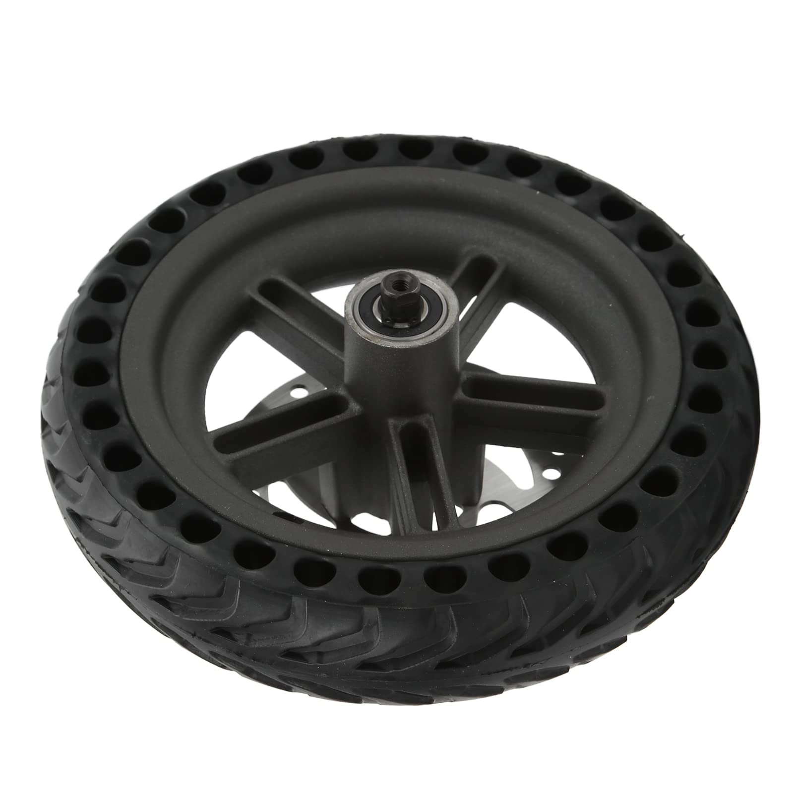 Neumático Sólido M365, Conjunto de Rueda Trasera de Scooter Eléctrico, Neumático de Panal de Cubo de 8,5 Pulgadas, Juego de Disco de Freno de 120 Mm para M365