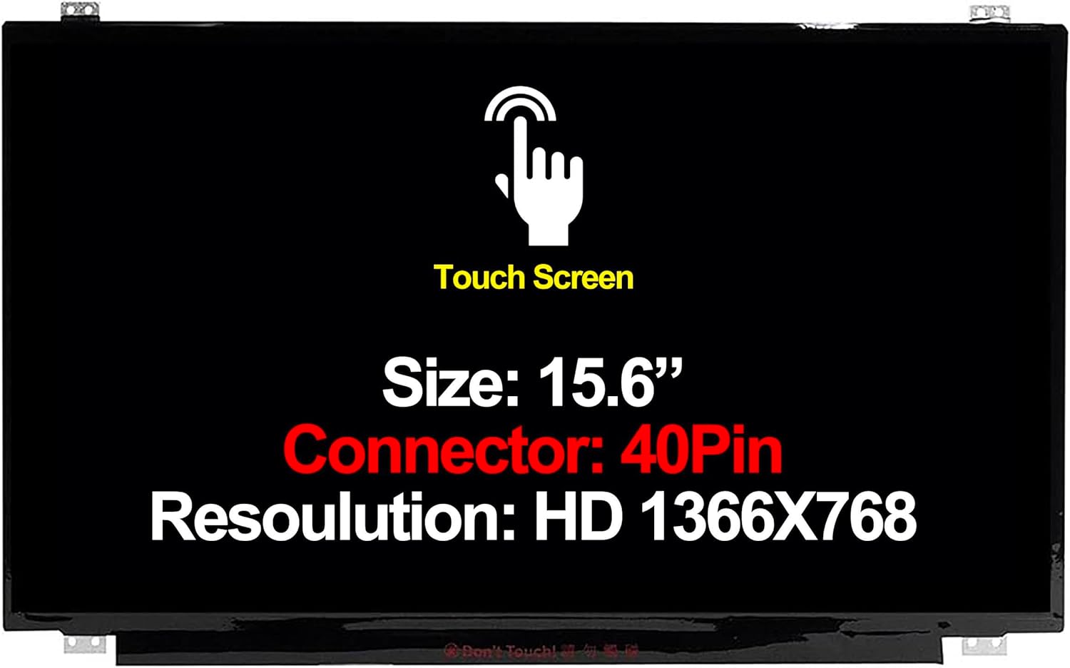 B156XTK01.0 NT156WHM-T00 Replacement 15.6" 40 Pins 60Hz 1366x768 IPS Slim OnCell Touch Screen Digitizer LCD Display LED Panel for Dell for HP for Lenovo for Acer for ASUS (HD Touch with Tabs)