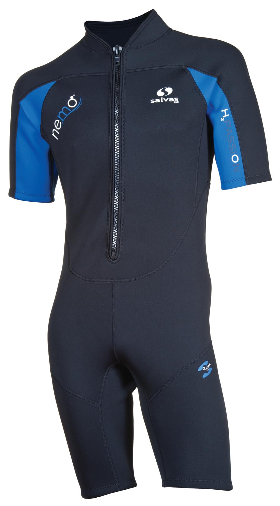 Salvas Muta Uomo Shorty Nemo in Neoprene da 2,5mm - Muta Nuoto con Cerniera Anteriore ideale per Immersioni, Snorkeling e Surf - Diving Jacket con eccellente Protezione dai Raggi UV