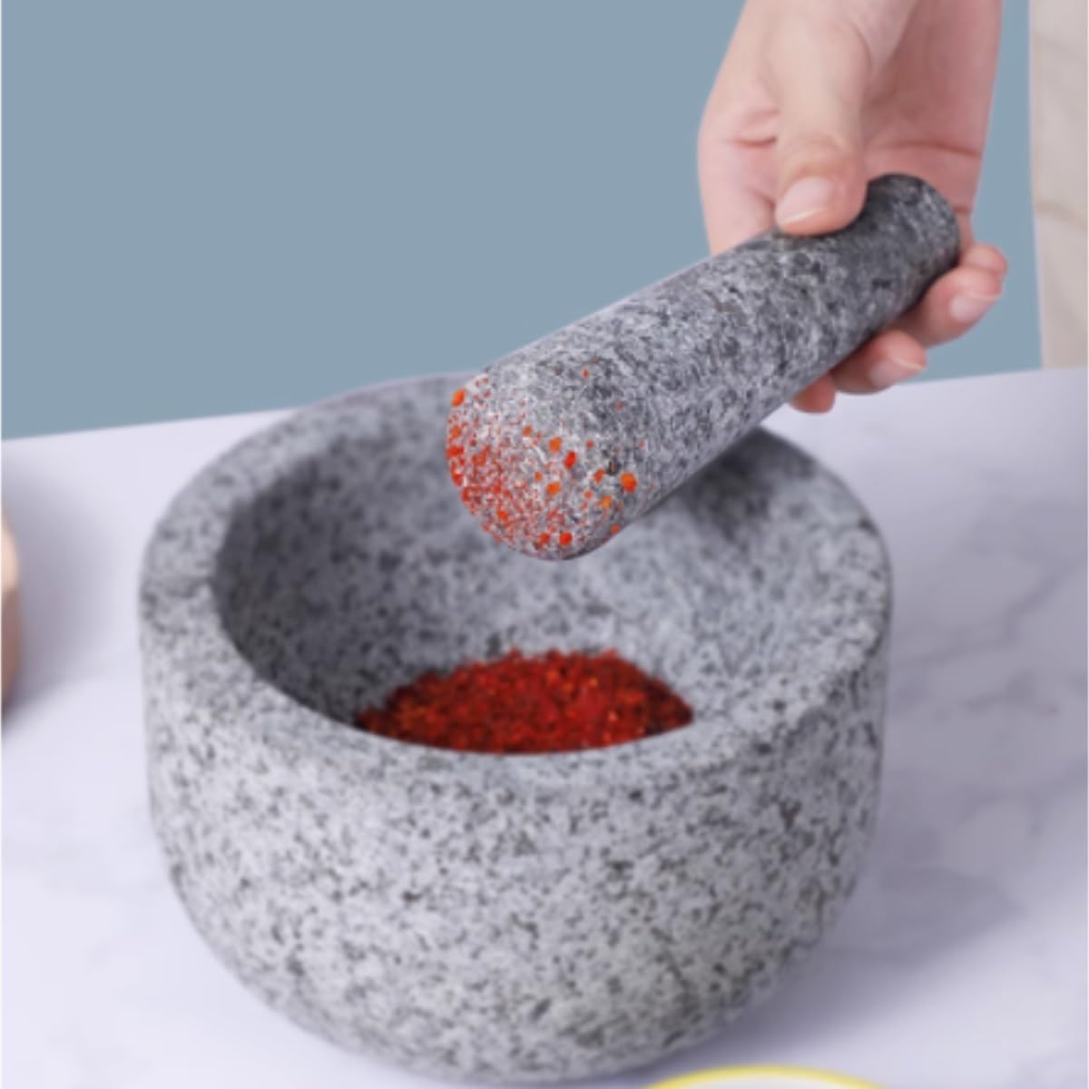 Manual Pestle Grinding Kitchen Stone Mortar Garlic Household Garlic Pounder Garlic Grinder Pestle