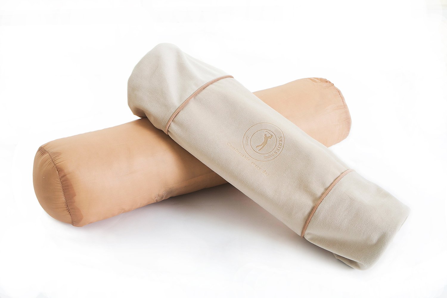 ALIBO Zylindrische Nacken- und Kopf-Entspannungskissen zur Schmerzlinderung, runde Relax kissenrolle, 52 x 12cm, Lange Nackenrolle für Rückenschläfer, Bett, Schlafstützen, Beinmassagekissen