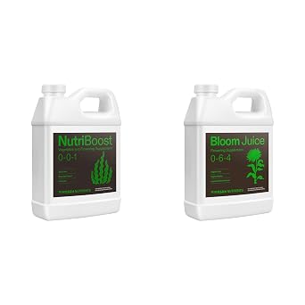 VIVOSUN All-in-One Concentrated Plant Additive NutriBoost 0-0-1 All-Purpose Liquid Fertilizer and Bloom Juice 0-6-4, Flowering Supplement Liquid Fertilizer for Flowering Stage, Concentrated Plant