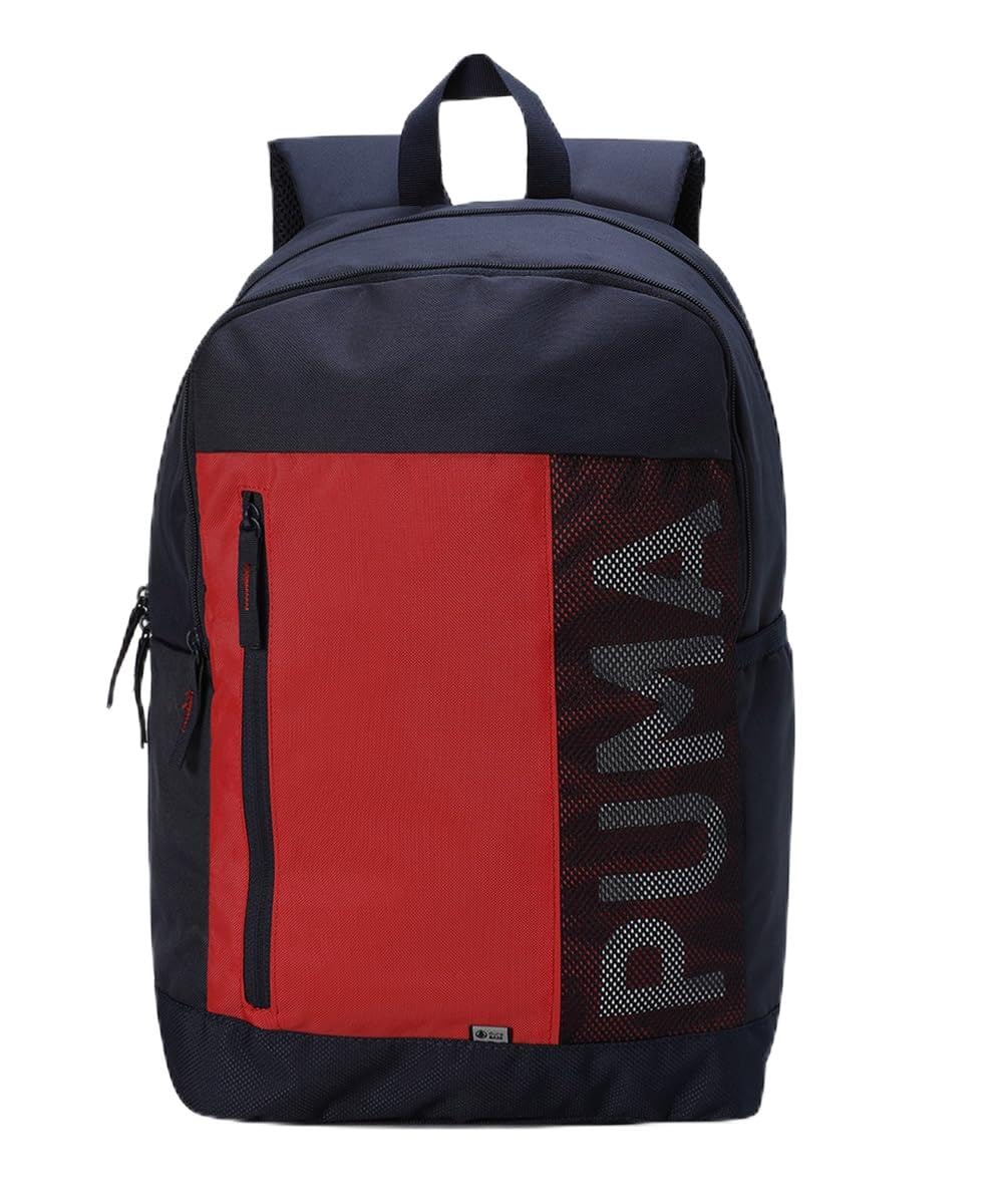 puma Unisex-Adult, Colorblock Backpack V3, Navy-For All Time Red, (9216101)-picture-29