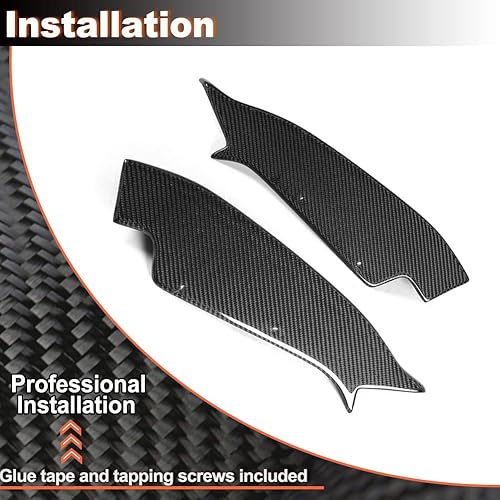 Miniatura 4 de MCARCAR KIT Divisores de parachoques de fibra de carbono para BMW Serie 1 E82 1M Coupe 2011-2018 Aletas de parachoques Canards Outlet de fábrica