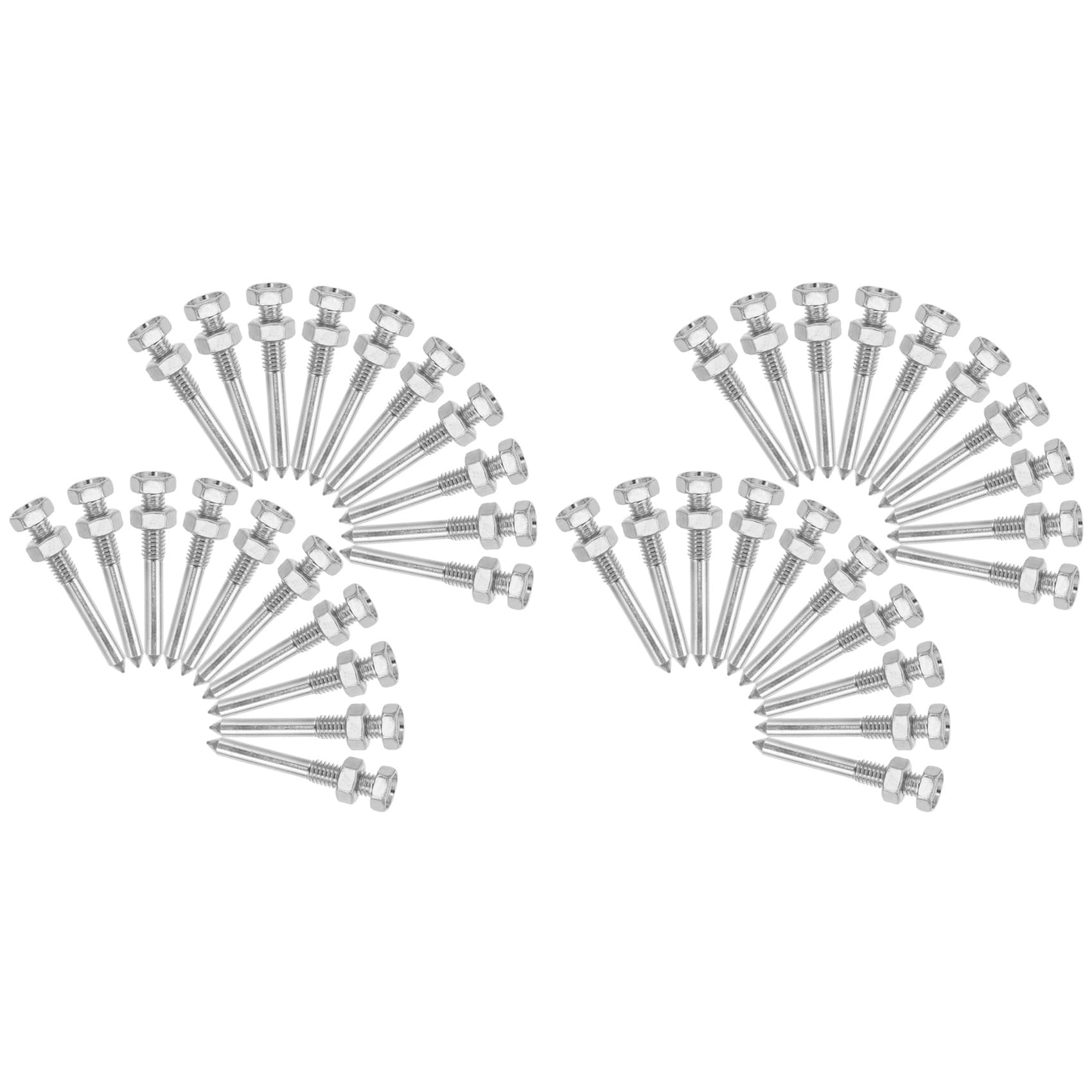 Jnchdghwa Women's Silver 52Pcs Shoes Spikes For Ice Aerator Shoes Spikes For Lawn Aerator Shoes Spikes Lawn Shoes Spikes Metal