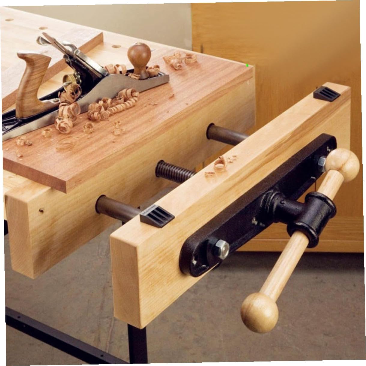 Woodworking Table Plier and Guide Rod 7-inch Standard Wood Clamp with Connecting Rod for DIY Woodworking and Workshop Use