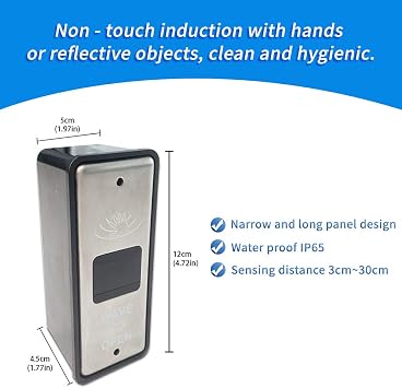 Automatic Door Opener, Pair with 2 Hardwired Slim Touchless Activation Swtiches