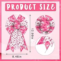 Vista 2 de 2 lazos de concientización sobre el cáncer de mama para corona, lazos de corona de animación para concientización sobre el cáncer de mama, lazos