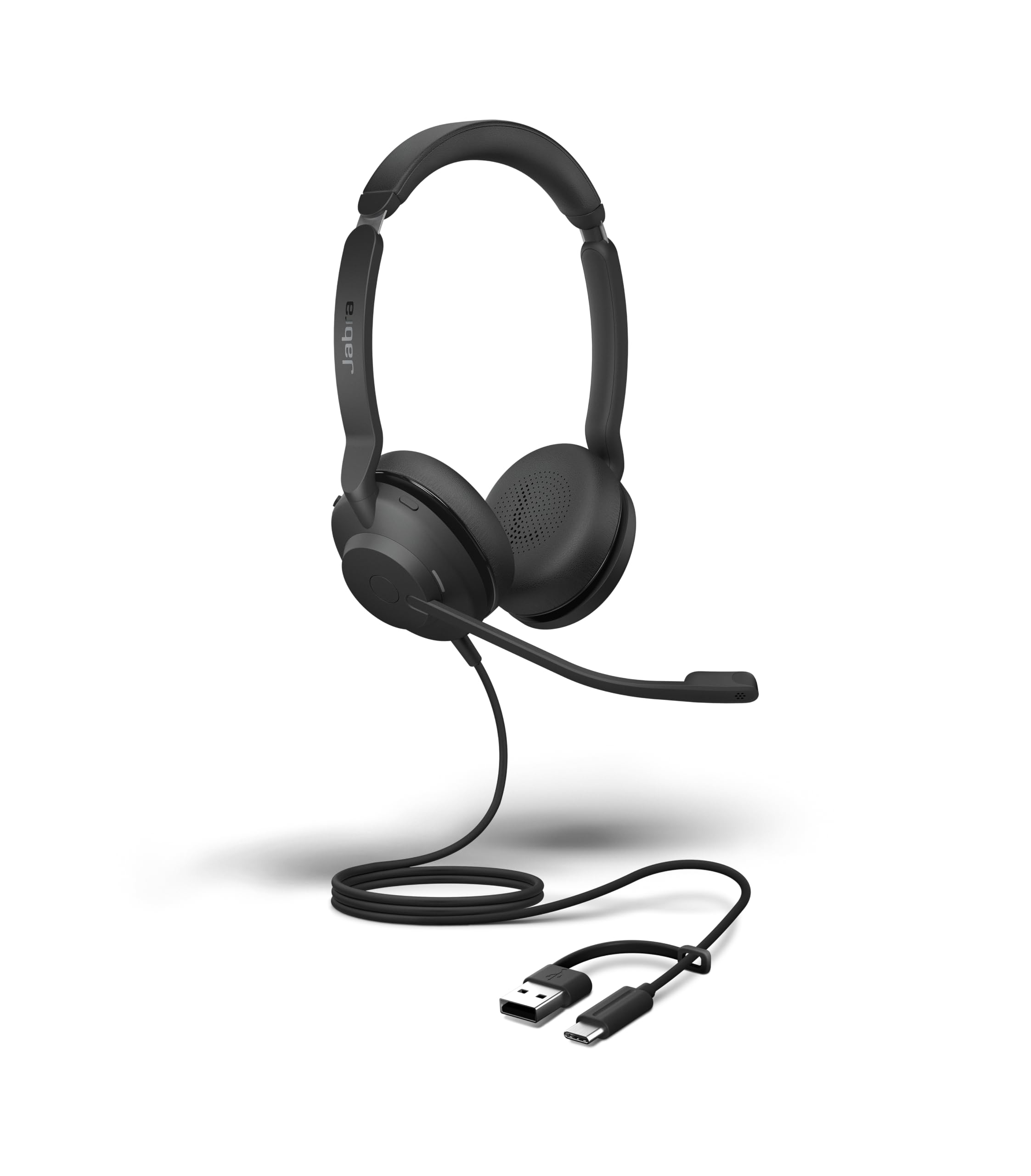 Jabra Evolve2 30 SE MS Stereo Wired USB-C Headset with USB-A Adapter | Microsoft Teams Certified | Noise-Cancelling 2-Mic Technology.-image-45
