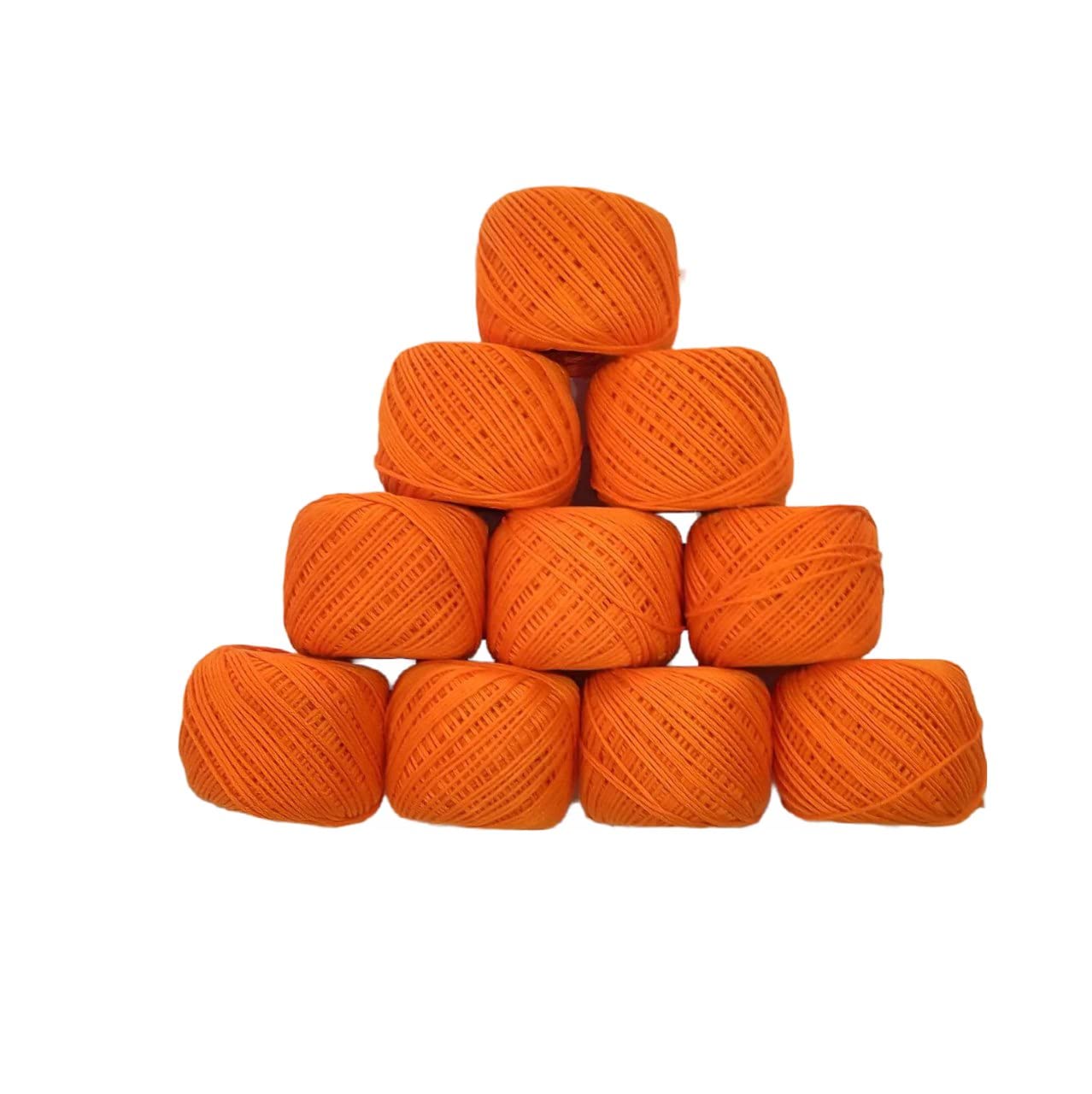 SYGNIUS 10 Piece Set Cotton Crochet Yarn For Knitting And Crafting Work Hand Work Thread (Caldium Yellow, 180 Gram)