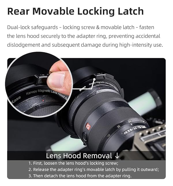 Kase Kanopy Magnetic Metal Lens Hood for Revolution/Revolution Plus 95mm Filters (Hood + 82mm Adapter) by Kase - Image 7