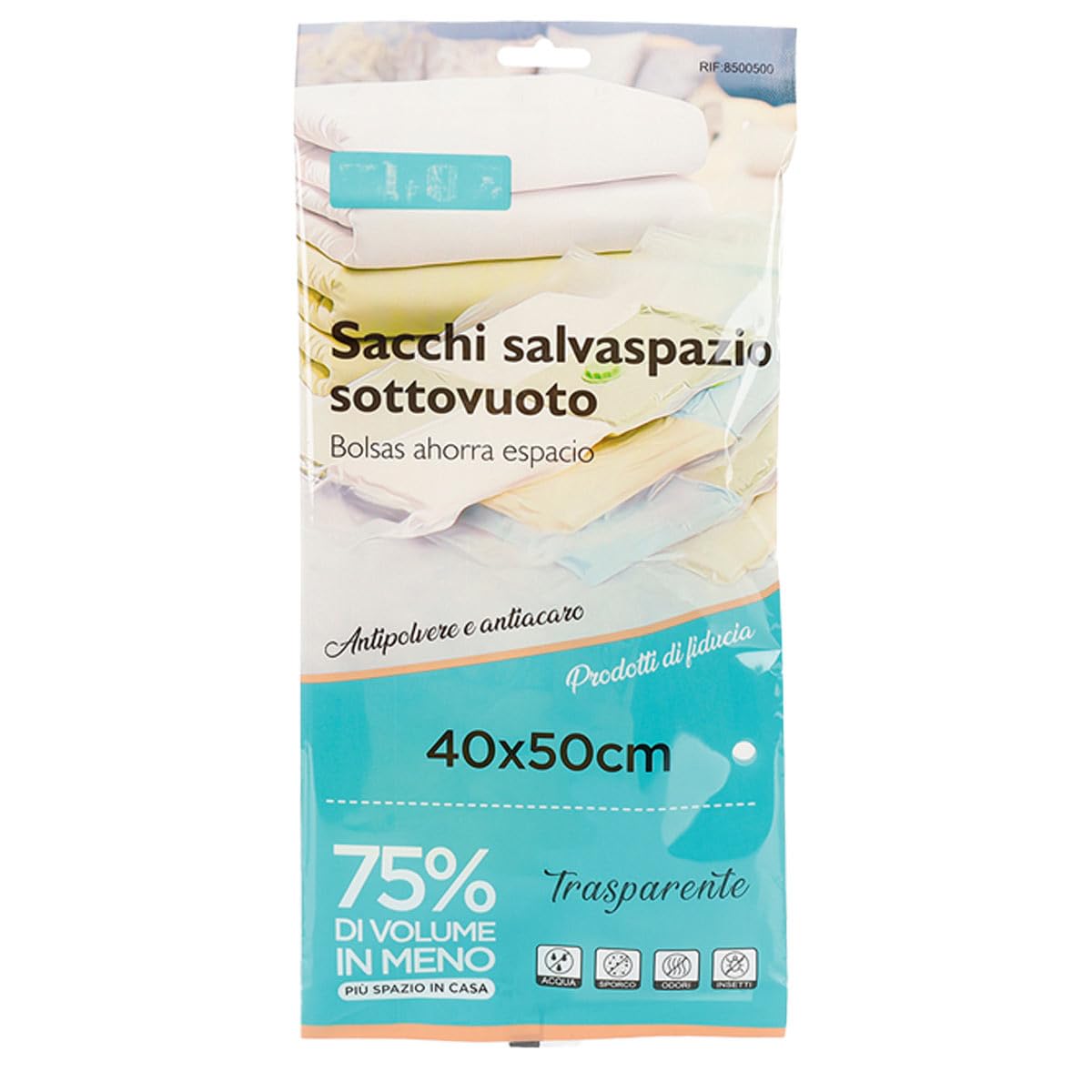 A2ZWORLD Pack of 6 Vacuum Bags for Clothes Transparent Vacuum Bags for Clothes and Duvets 40 x 50 cm, 40X50cm - Image 4