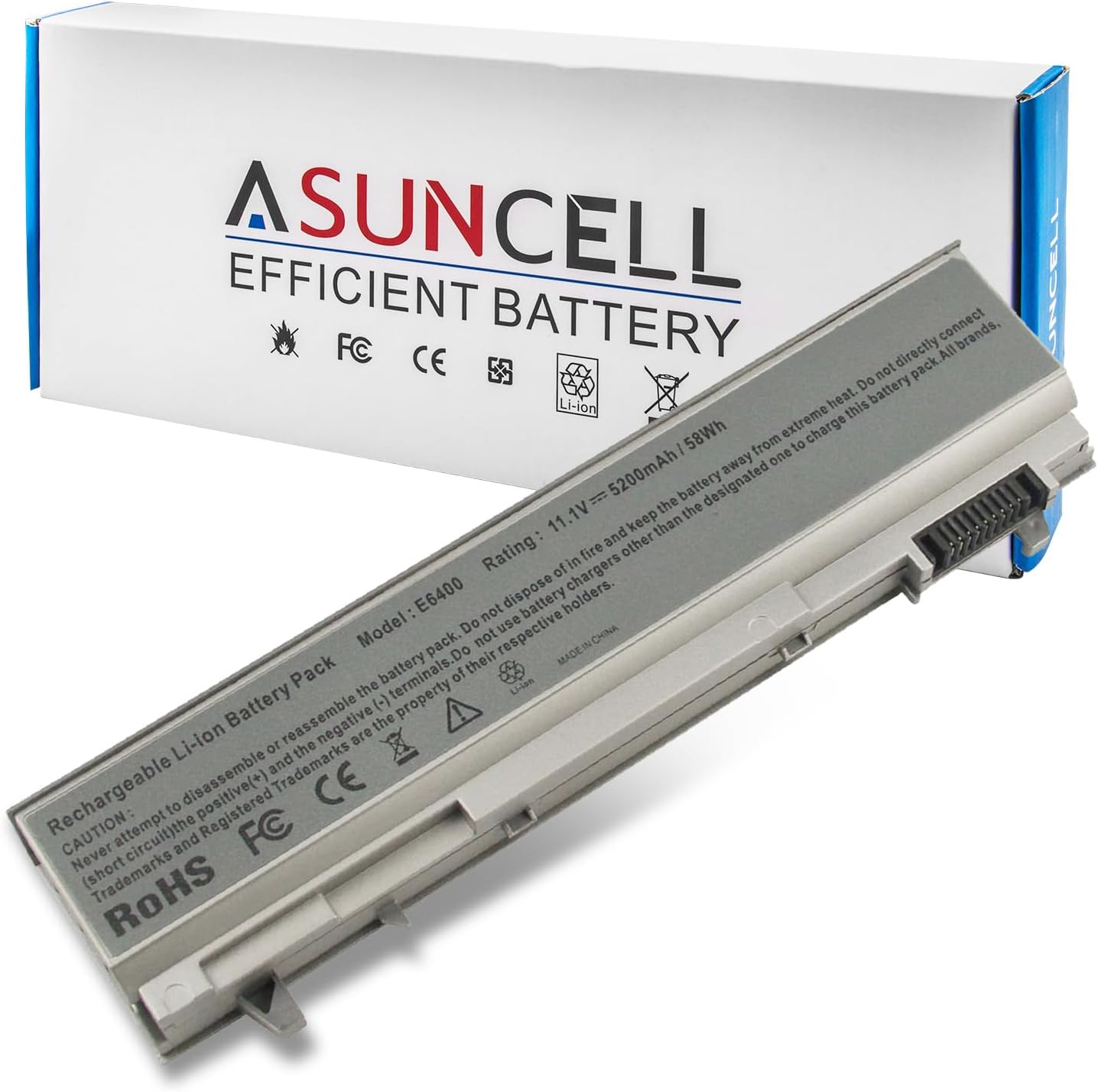 ASUNCELL New Laptop Battery for Dell Latitude E6400 E6410 E6500 E6510 Precision M2400 M4400 M4500 M6500