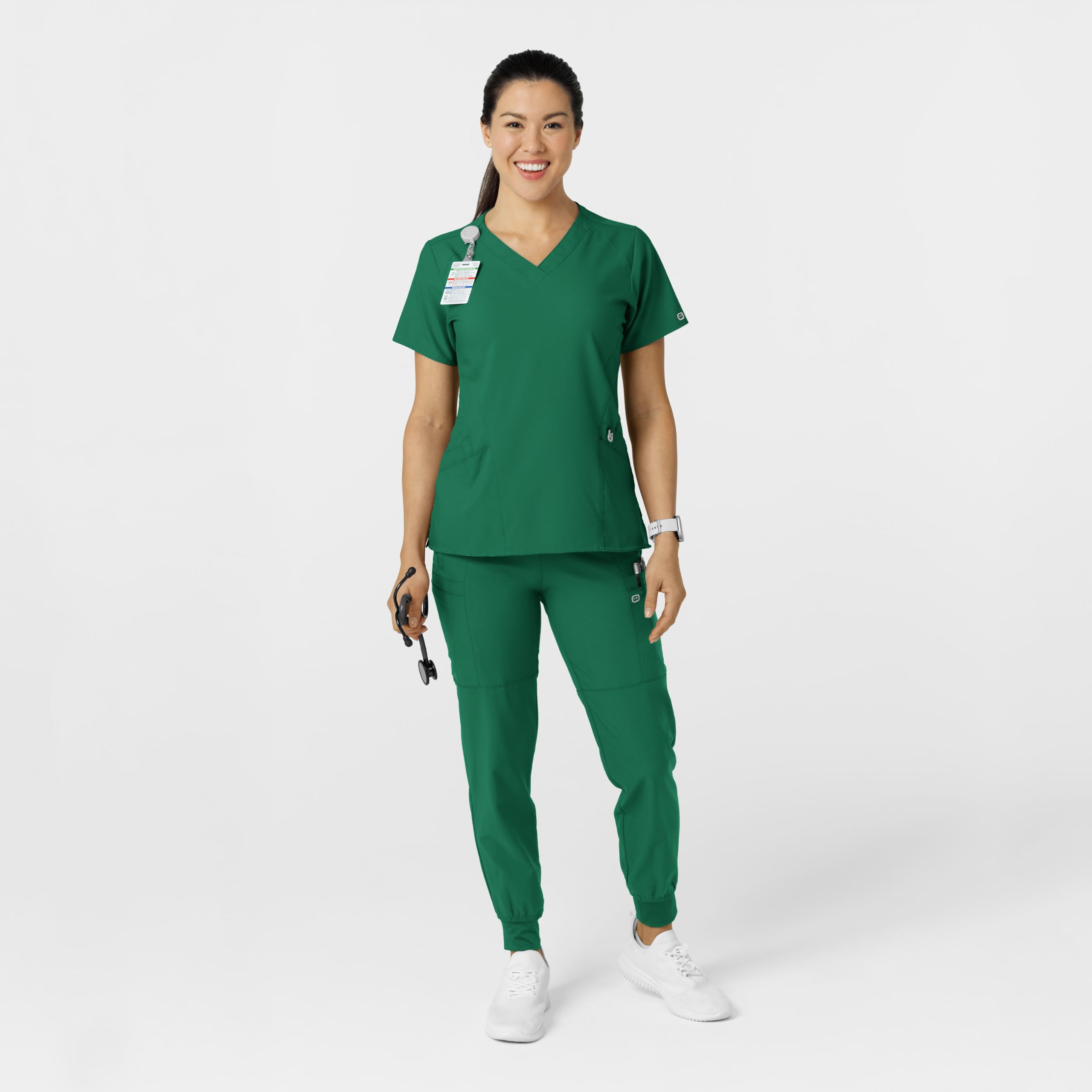 Women's Comfort Waist Cargo Jogger Scrub Pant, Hunter Green, 2XSPET