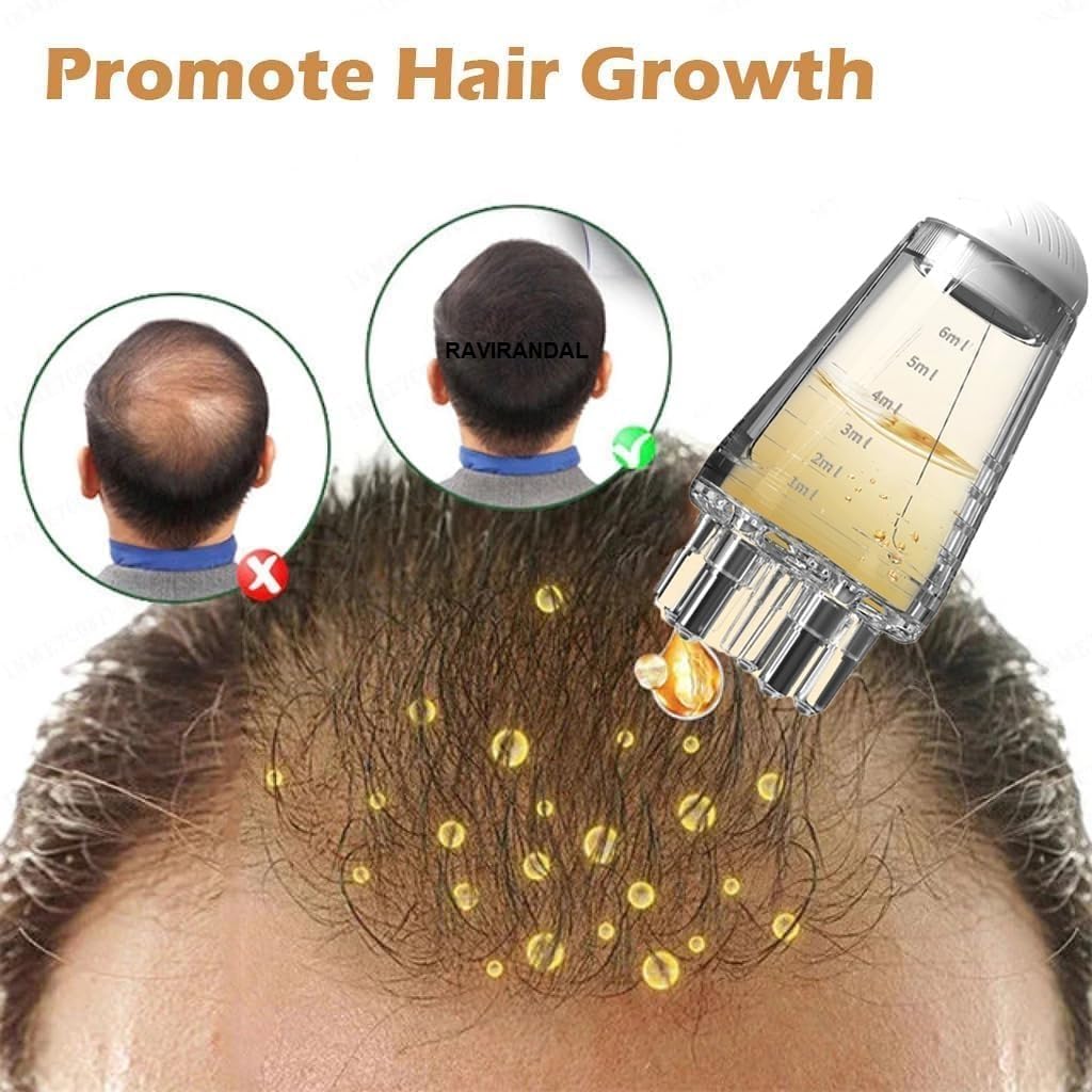RAVIRANDAL Hair Oil Applicator Bottle Hair Root Oil Applicator Comb, Roller Ball Mini Portable Hair Oil Massage Comb For Scalp Hair Growth Suitable For Various Liquids 1